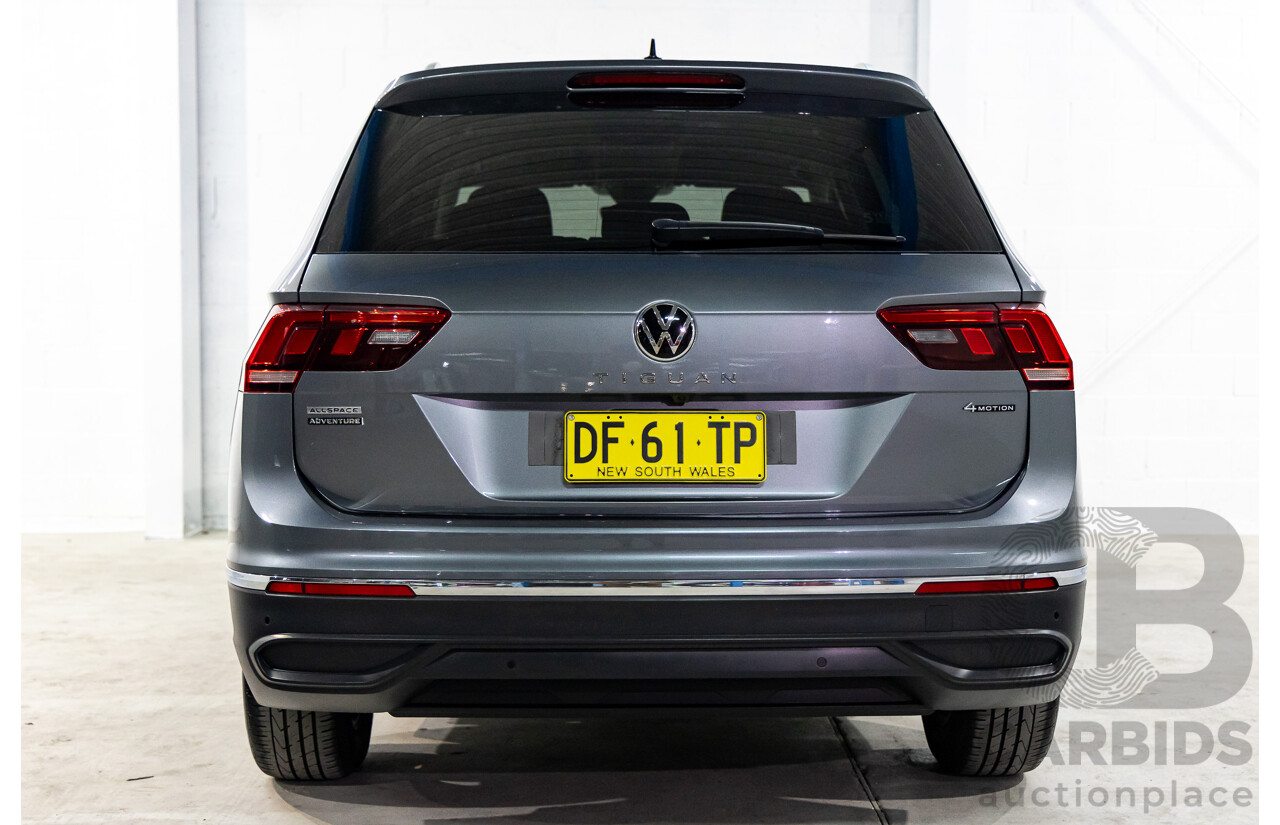 11/2022 Volkswagen Tiguan Allspace 162TSI Adventure (AWD) 5NA MY22 4D Wagon Platinum Grey Metallic Turbo 2.0L