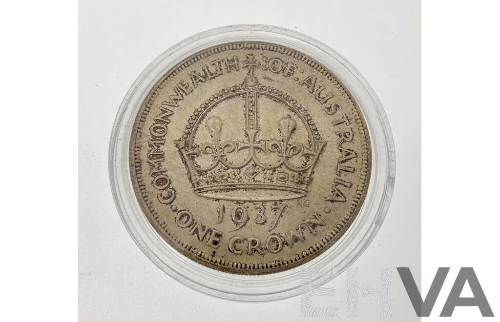 Australian 1937 Silver Crown .925