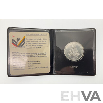 Australian RAM 1986 Silver Ten Dollar Coin, State Series, South Australia .925