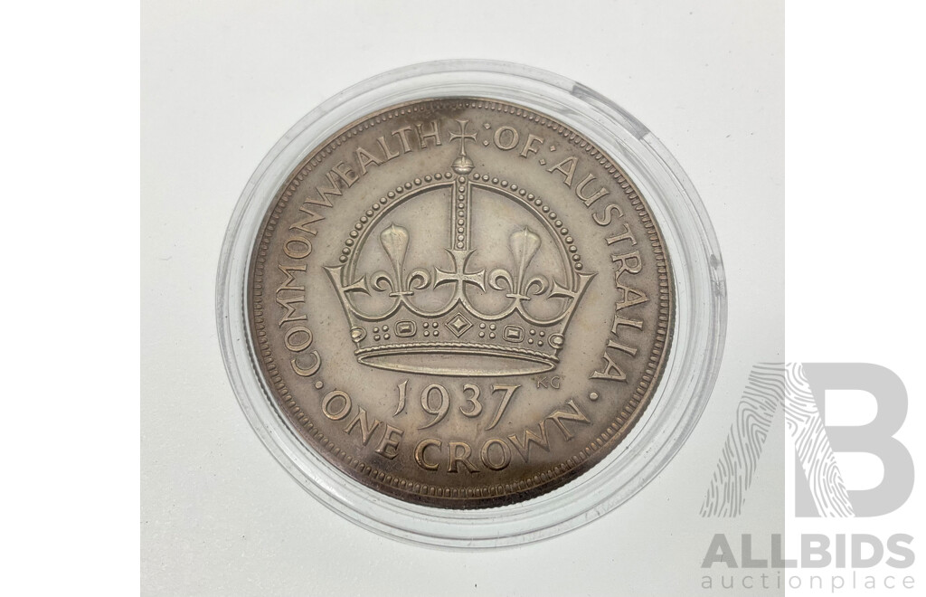 Australian 1937 Silver Crown .925