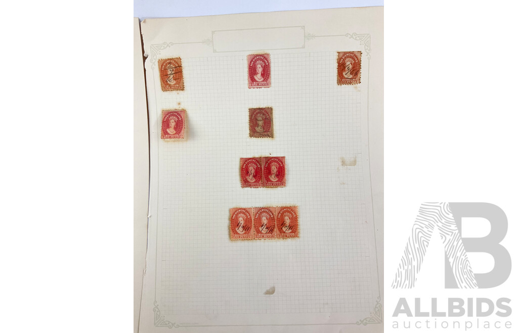Australian Van Diemens Land/Tasmania 1860's - 1890's Stamps, Queen Victoria, One, Four Sixpence, Shilling, Hand Cancelled