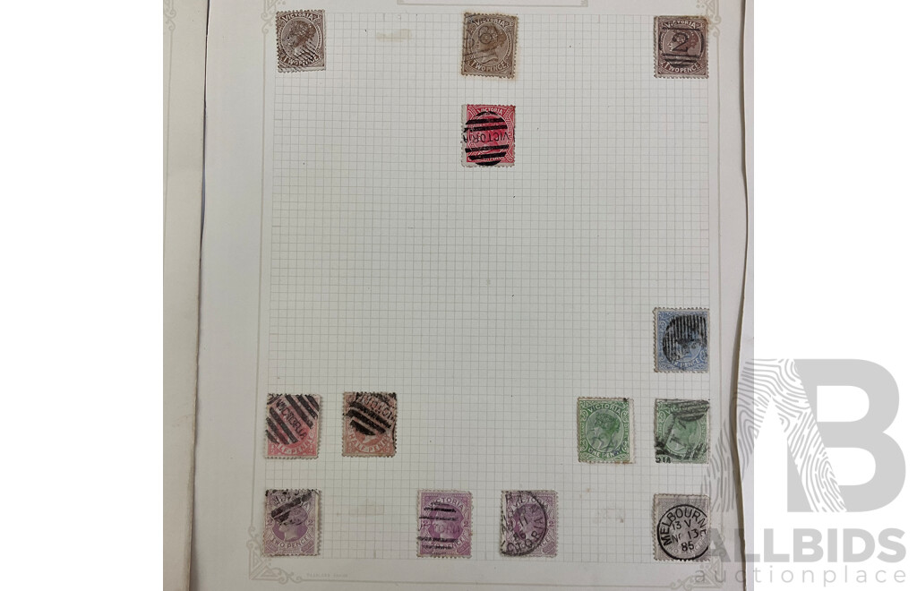 Australian Pre Federation Stamps, Victoria 1880's - 1890's, Queen Victoria, Half, One, Two, Three, Four Six, Ninepence, Shilling, Stamp Duty