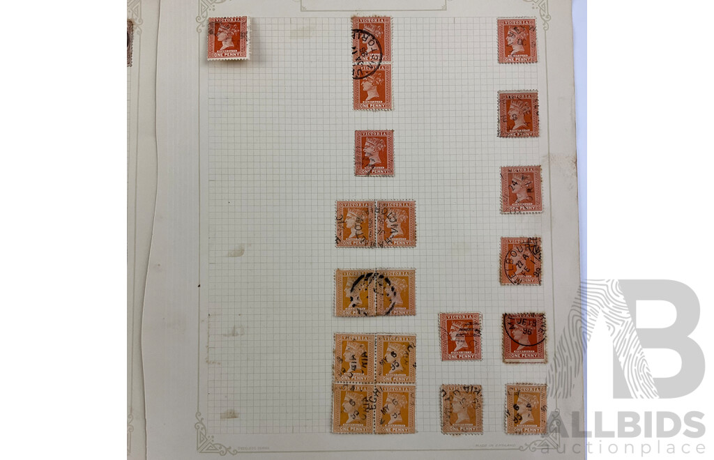 Australian Pre Federation Stamps, Victoria 1880's - 1890's, Queen Victoria, Half, One, Two, Three, Four Six, Ninepence, Shilling, Stamp Duty