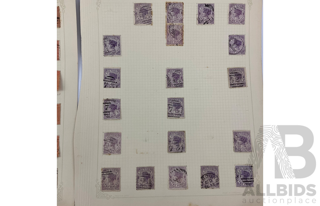 Australian Pre Federation Stamps, Victoria 1880's - 1890's, Queen Victoria, Half, One, Two, Three, Four Six, Ninepence, Shilling, Stamp Duty