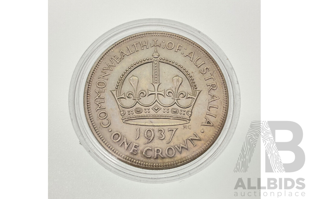 Australian 1937 Silver Crown .925