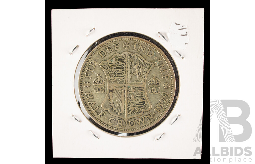 Great Britain 1929 KGV Silver Half Crown .500