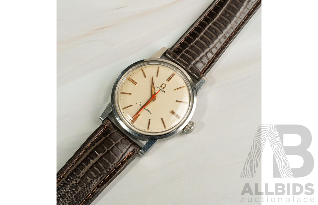 Vintage Omega Seamaster Waterproof Mens Watch, 40mm, 1960's, Noted with Movement