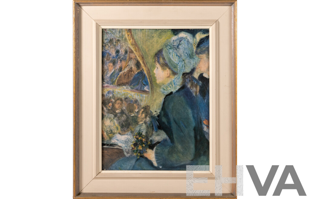 Pierre-Auguste Renoir, (19th Century/Early 20th, French, 1841-1919), at The Theatre (La Premiere Sortie), Reproduction Colour Print of Original c1880 Oil, 54 x 44 cm (frame)