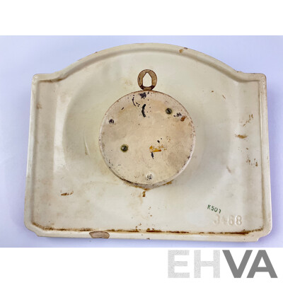 Mid Century Ceramic Juba Wall Clock, Made in Germany