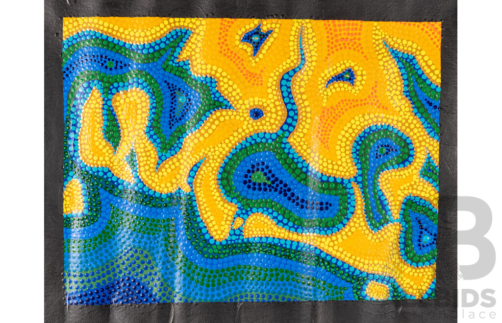 John McFadden (JackMac) (20th Century, Indigenous-Australian), Osiris, Rocky Hole, Dingo King & Untitled, Nice Collection of Four Original Acrylic on Canvases, 40 x 50 cm (largest) (4)