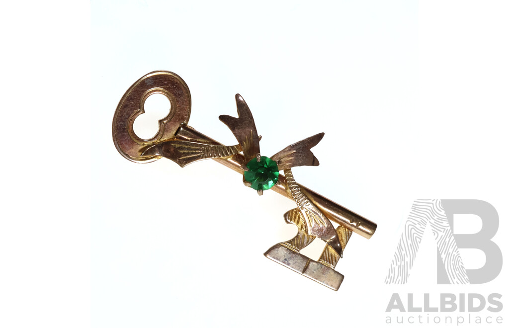 Vintage 9ct '21' Bar Brooch