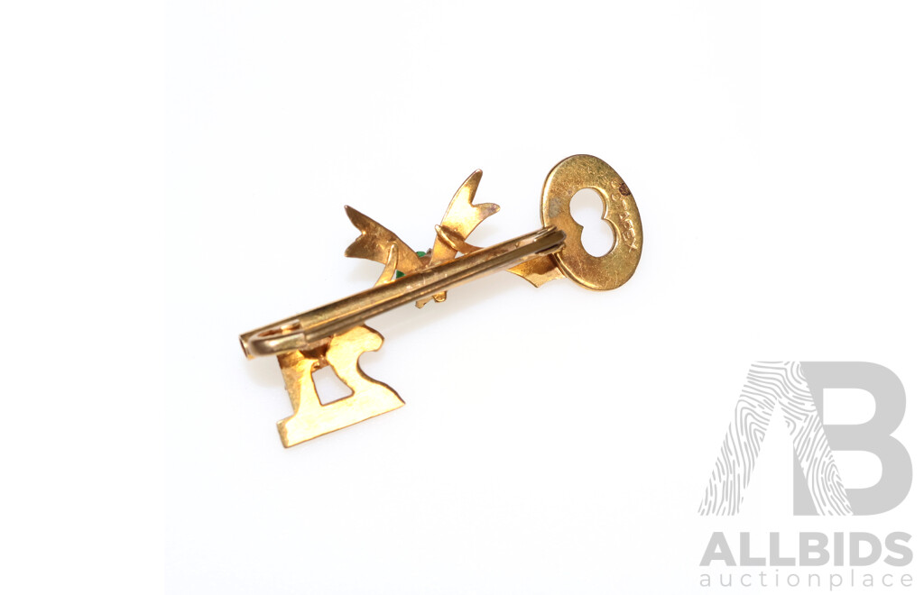 Vintage 9ct '21' Bar Brooch