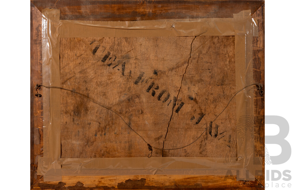 Anita Pemberton LeRoy, (19th/20th Century, American, 1877-1980), Spirited Horses, Embellished Antique Chromolithograph (c1900-08), 50 x 63 cm (frame)