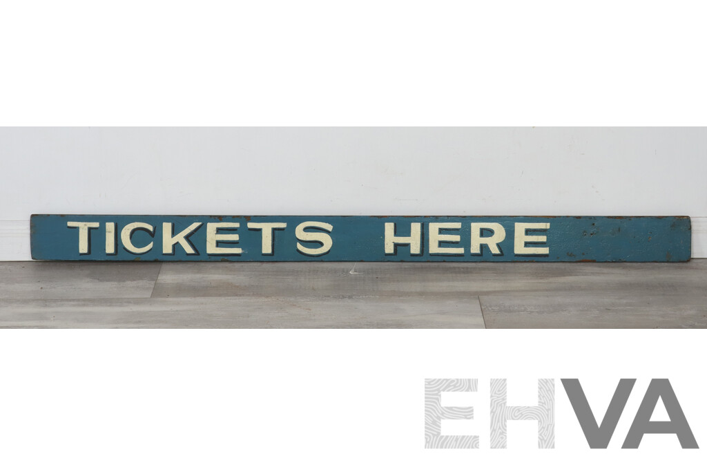 Hand Painted Tickets Sign