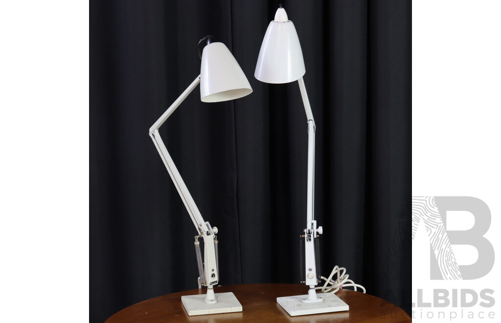 Pair of Desk Top Metal Planet Lamps