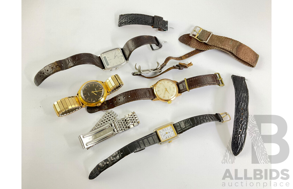 Collection of (4) Vintage Watches Including Citizen, Atlantic, Poljot & Amita