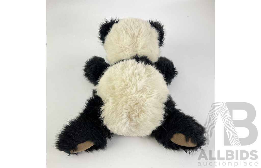 Vintage Steiff Toy Plush Panda, Made in West Germany