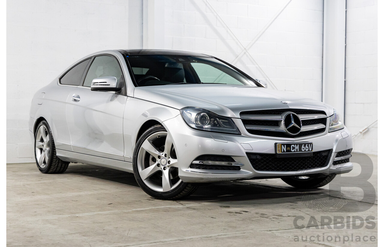 8/2012 Mercedes-Benz C250 BE W204 MY12 2d Coupe Iridium Silver Metallic Turbo 1.8L