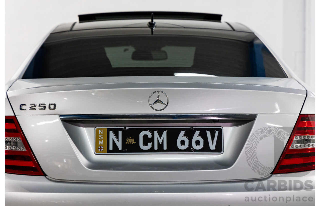 8/2012 Mercedes-Benz C250 BE W204 MY12 2d Coupe Iridium Silver Metallic Turbo 1.8L