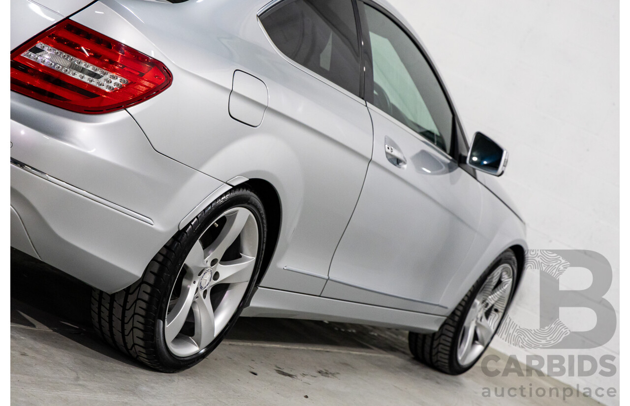 8/2012 Mercedes-Benz C250 BE W204 MY12 2d Coupe Iridium Silver Metallic Turbo 1.8L