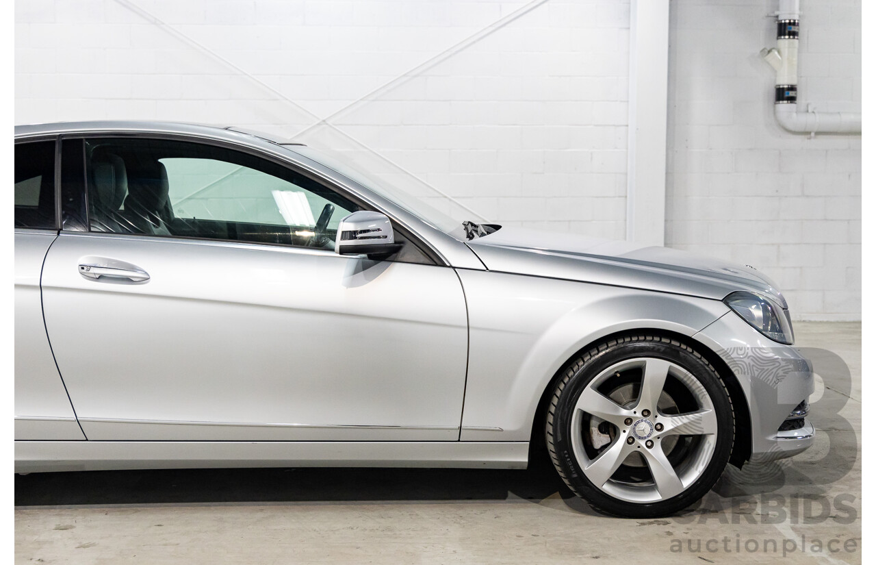 8/2012 Mercedes-Benz C250 BE W204 MY12 2d Coupe Iridium Silver Metallic Turbo 1.8L