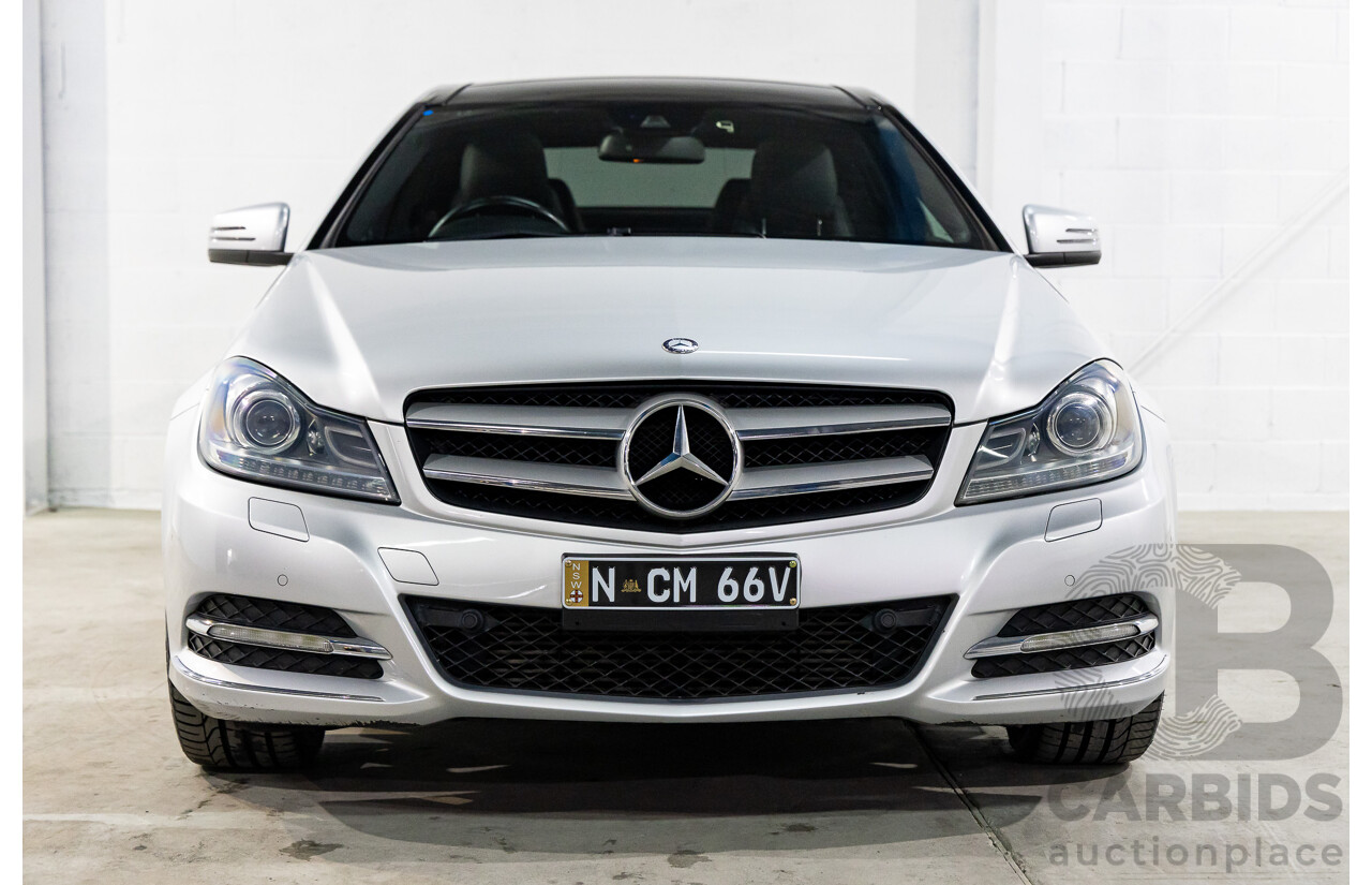 8/2012 Mercedes-Benz C250 BE W204 MY12 2d Coupe Iridium Silver Metallic Turbo 1.8L