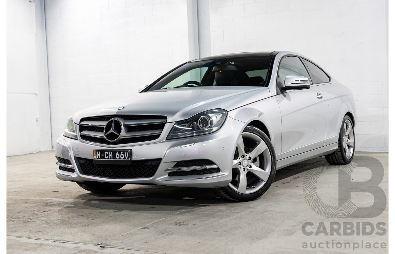 8/2012 Mercedes-Benz C250 BE W204 MY12 2d Coupe Iridium Silver Metallic Turbo 1.8L