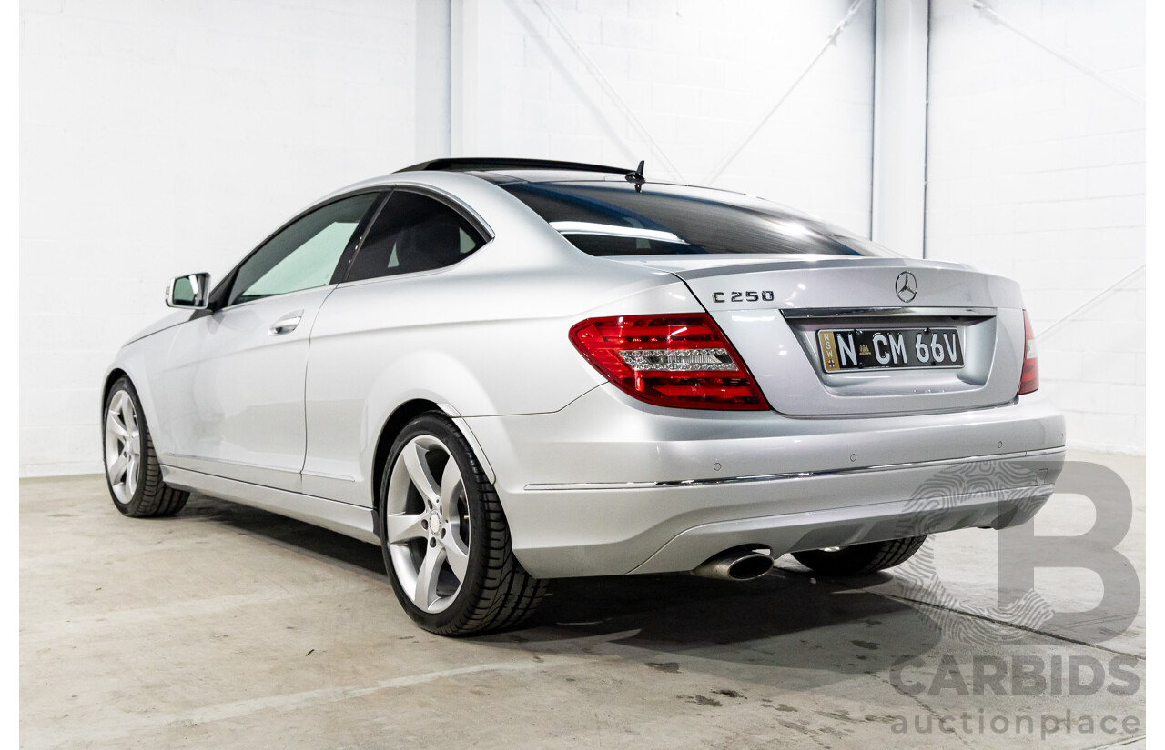 8/2012 Mercedes-Benz C250 BE W204 MY12 2d Coupe Iridium Silver Metallic Turbo 1.8L