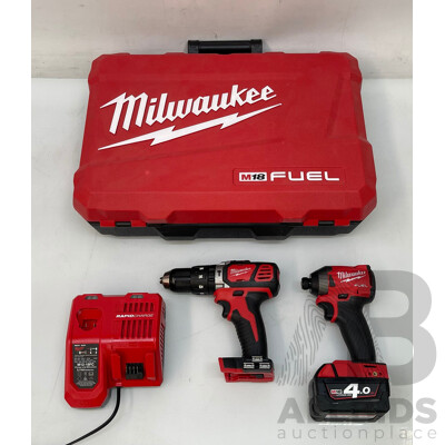 Milwaukee 18 V Drill and Impact Driver