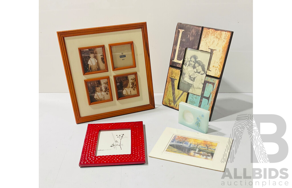 Collection of Four Good Quality Frames Including Italian Made Alabaster and Jan Rasmussen Print