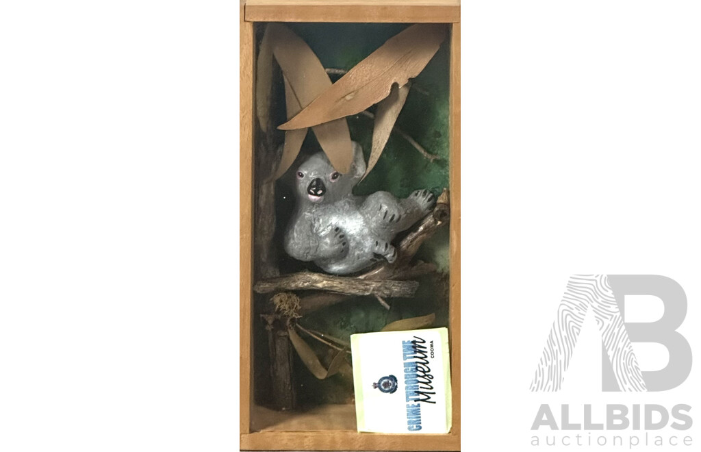 Varied Prisoners, Crime Through Time Centre (Cooma, NSW), Trio of Three Fun and Interesting Animal Dioramas - Koala, Kangaroo and Dolphins, Mixed Media, 21.5 X^ 11 cm (boxes) (3)