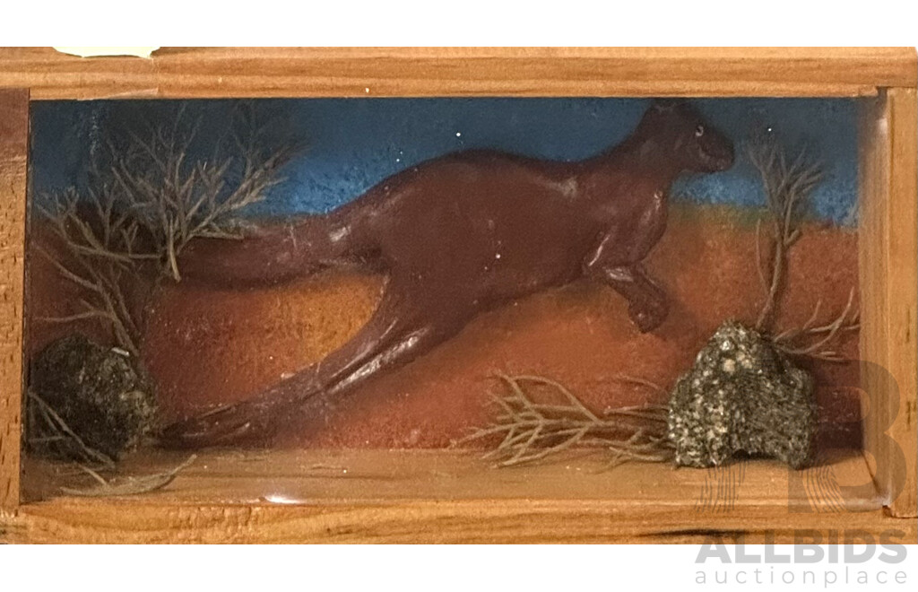 Varied Prisoners, Crime Through Time Centre (Cooma, NSW), Trio of Three Fun and Interesting Animal Dioramas - Koala, Kangaroo and Dolphins, Mixed Media, 21.5 X^ 11 cm (boxes) (3)