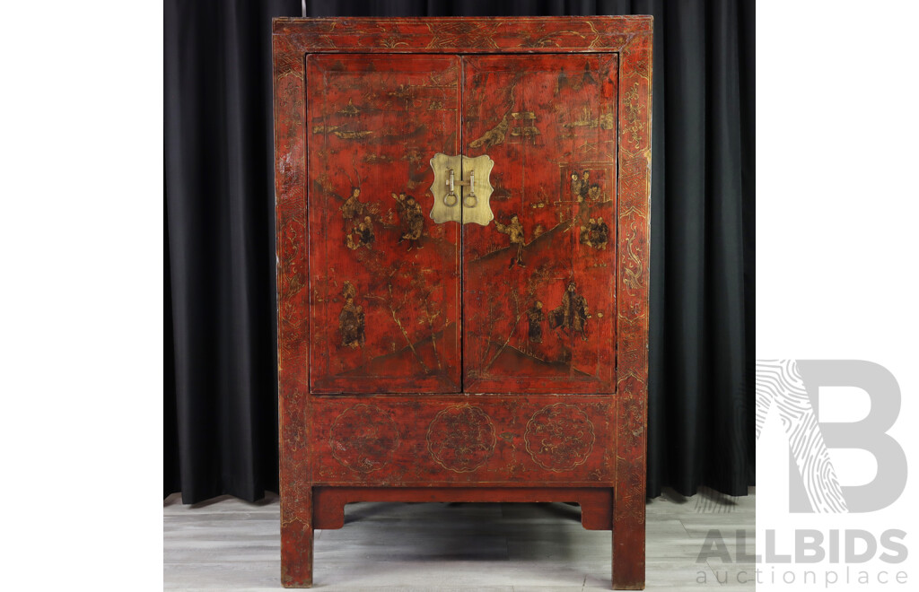 Chinese Two Door Entertainment Cabinet