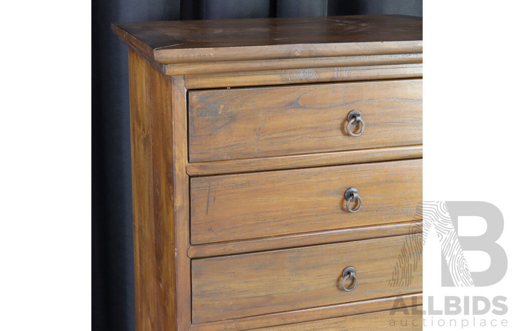 Indonesian Teak Ten Drawer Chest