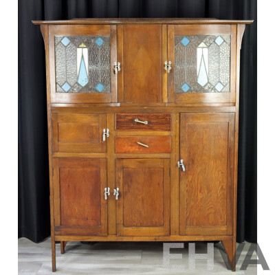 Art Deco Oak Kitchen Dresser