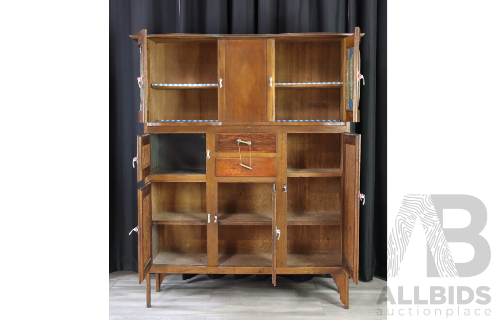 Art Deco Oak Kitchen Dresser