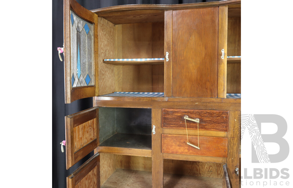 Art Deco Oak Kitchen Dresser