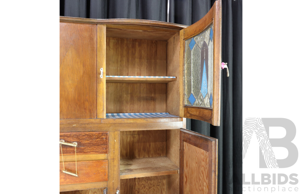 Art Deco Oak Kitchen Dresser