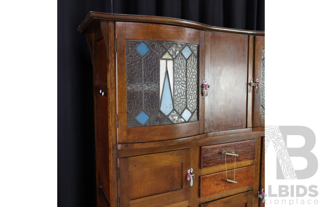 Art Deco Oak Kitchen Dresser