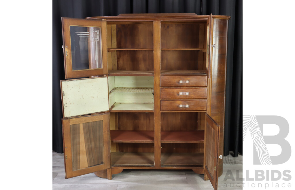 Art Deco Plywood Kitchen Dresser