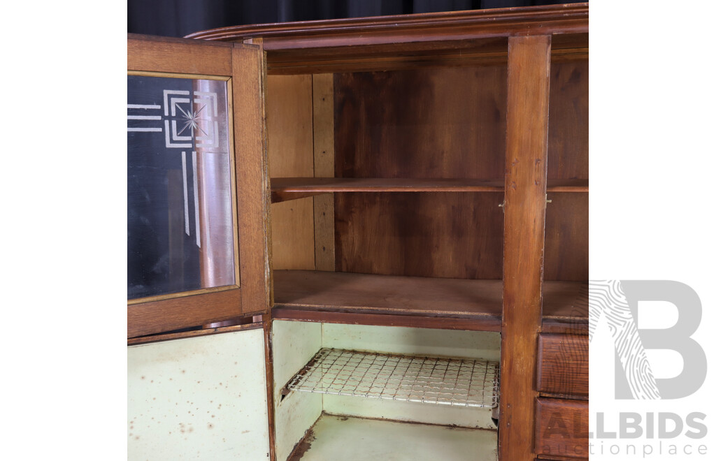 Art Deco Plywood Kitchen Dresser