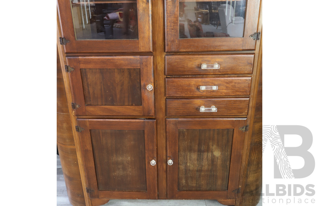 Art Deco Plywood Kitchen Dresser