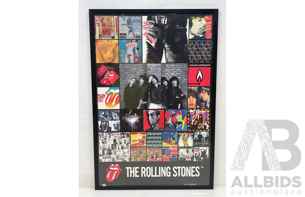 Rolling Stones Framed Album Covers Poster