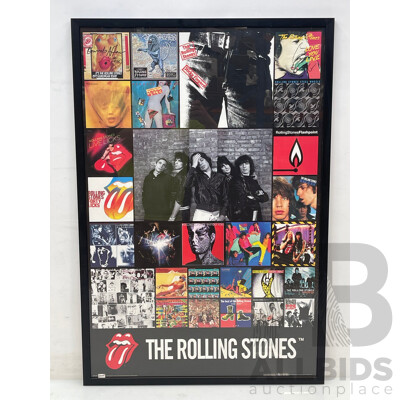 Rolling Stones Framed Album Covers Poster