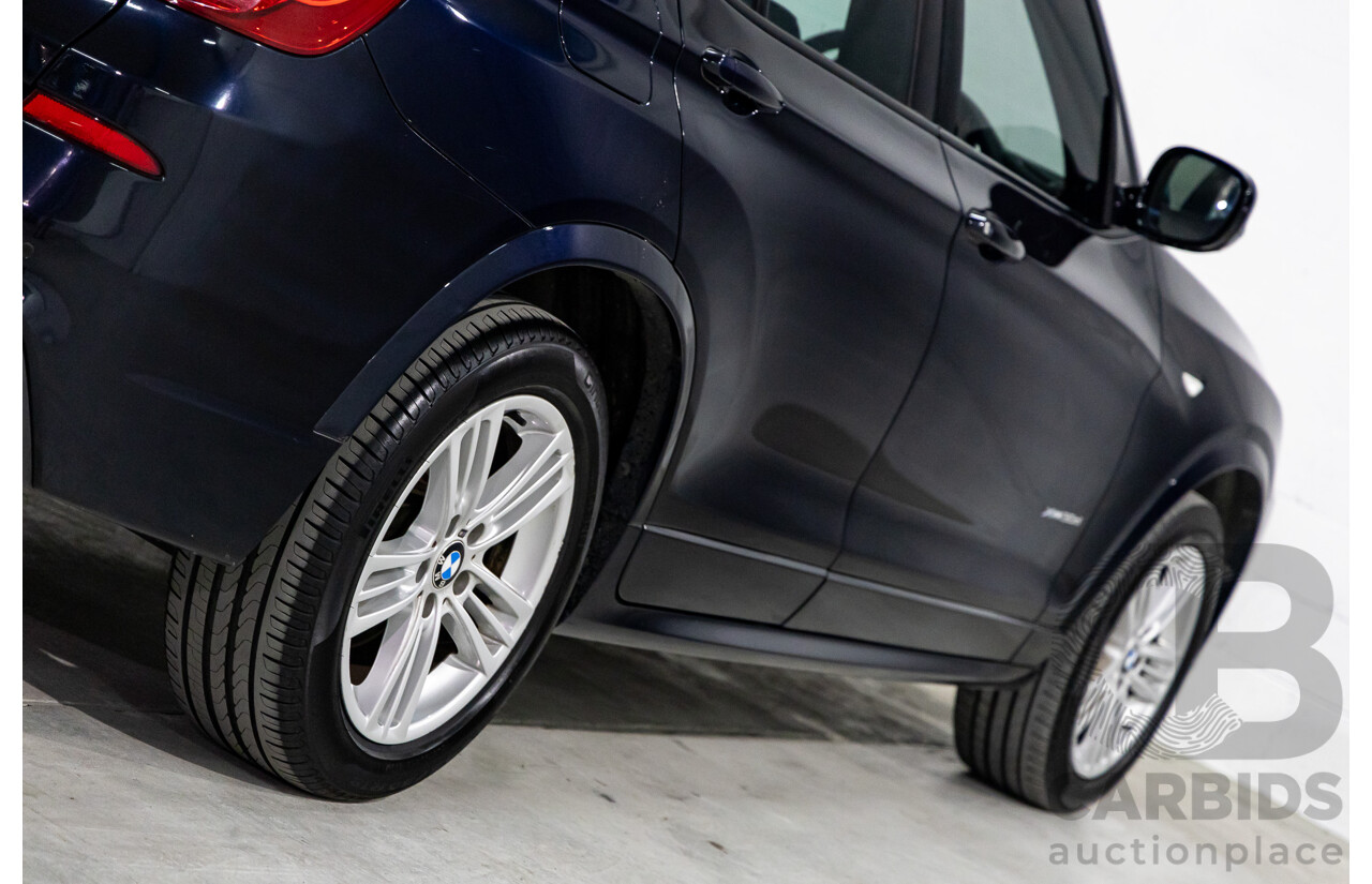 8/2012 BMW X3 Xdrive 30d MSport (AWD) F25 4d Wagon Carbon Black Metallic Turbo Diesel 3.0L