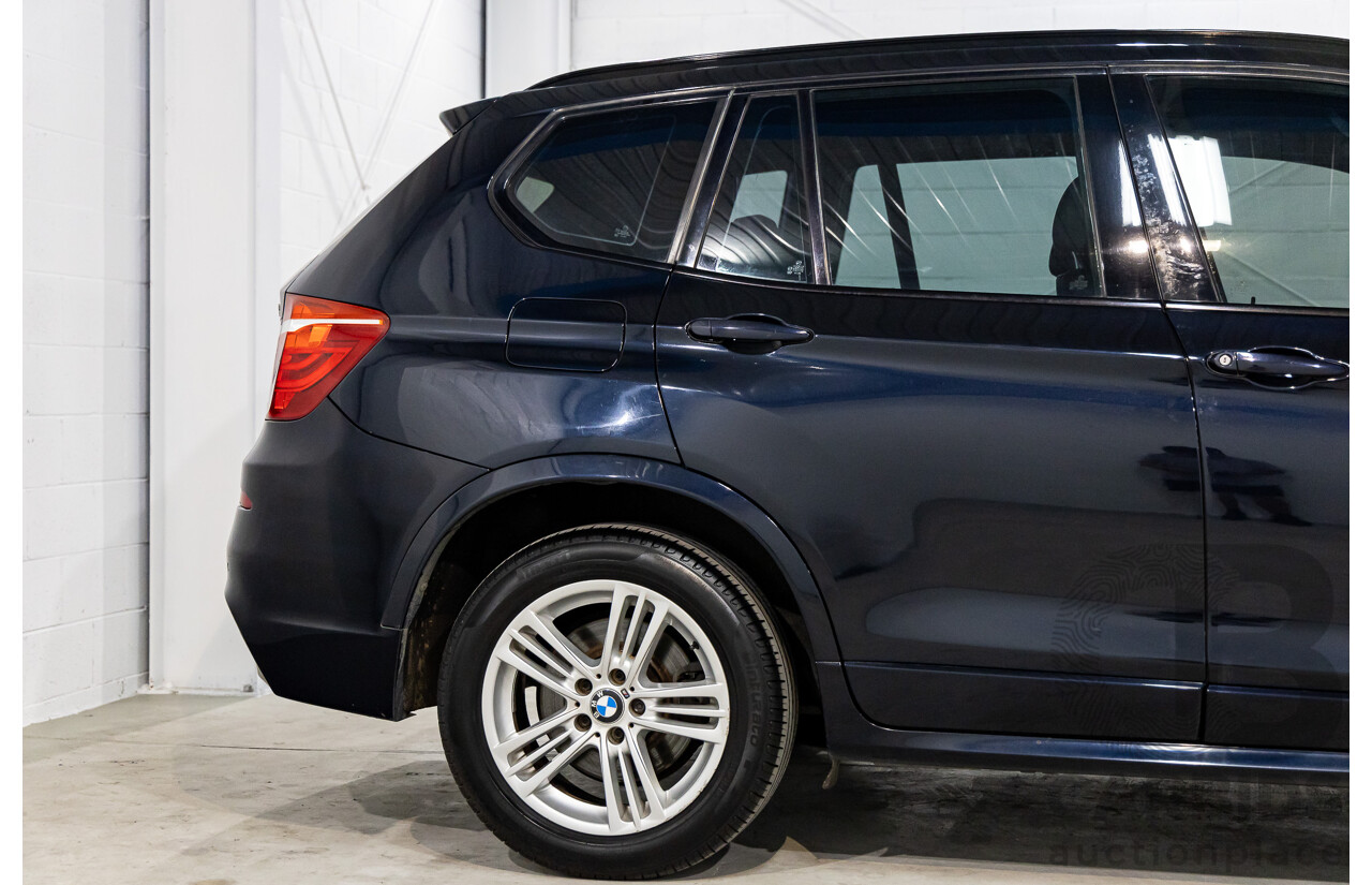 8/2012 BMW X3 Xdrive 30d MSport (AWD) F25 4d Wagon Carbon Black Metallic Turbo Diesel 3.0L