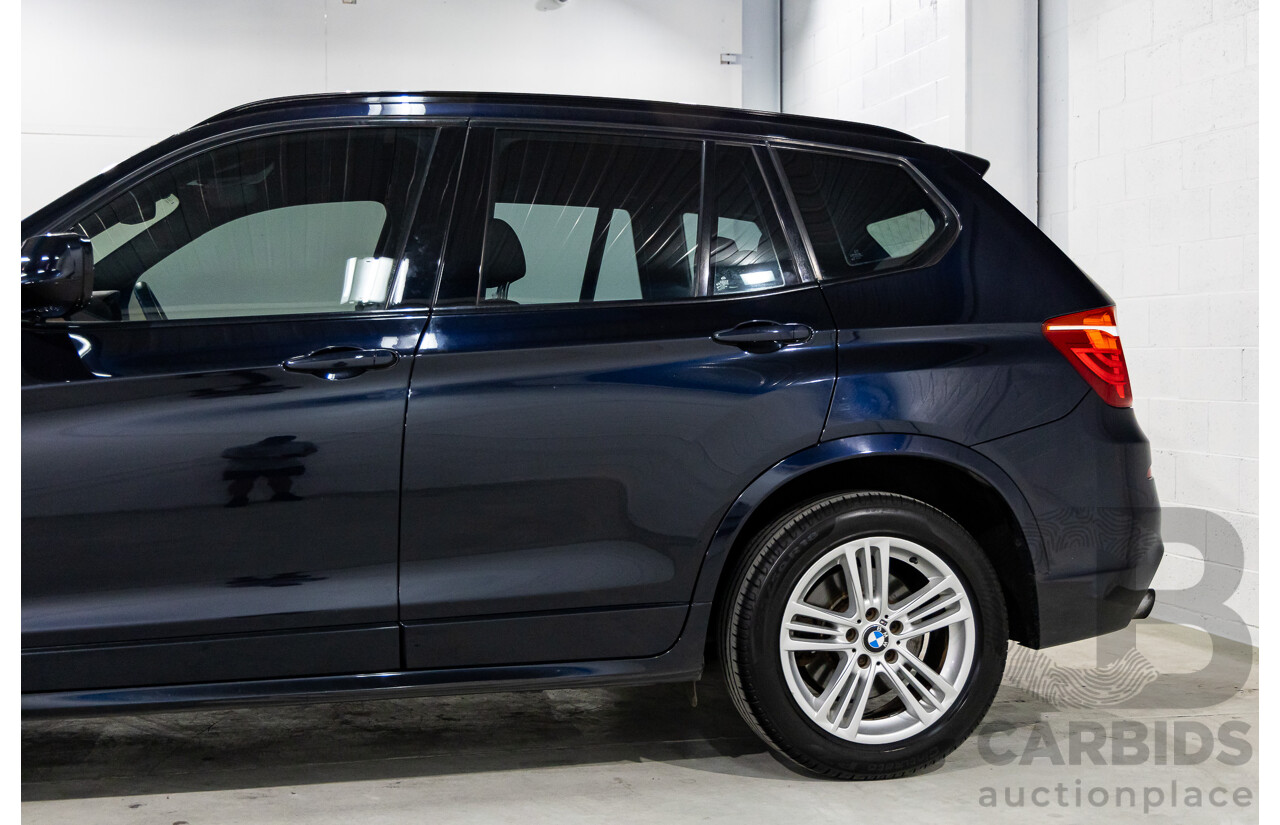 8/2012 BMW X3 Xdrive 30d MSport (AWD) F25 4d Wagon Carbon Black Metallic Turbo Diesel 3.0L