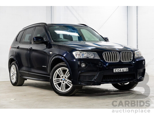 8/2012 BMW X3 Xdrive 30d MSport (AWD) F25 4d Wagon Carbon Black Metallic Turbo Diesel 3.0L