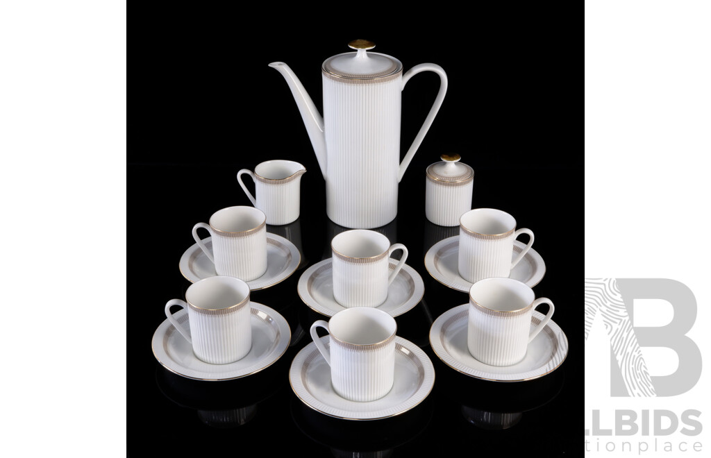 Retro German Arzberg Porcelain Coffee Service in Larissa Pattern