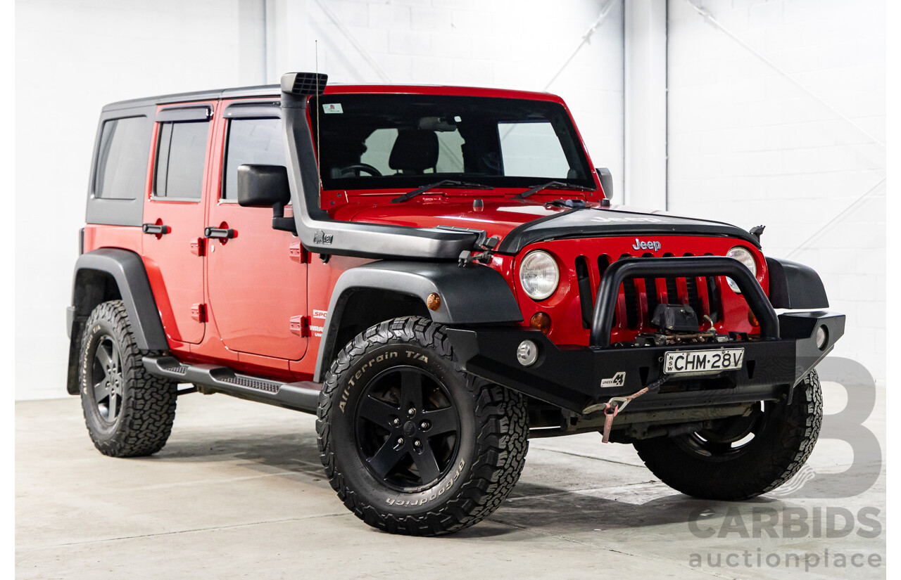 6/2012 Jeep Wrangler Unlimited Sport (4x4) JK MY11 4d Hardtop Flame Red 2.8L